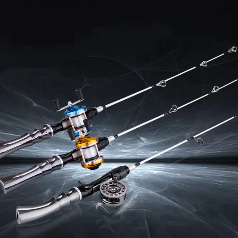 Winter Ice Fishing Rods Spinning Rod Glass Fiber Ice Hand Pole Ultra-light Detachable Casting Rod Fishing Accessories