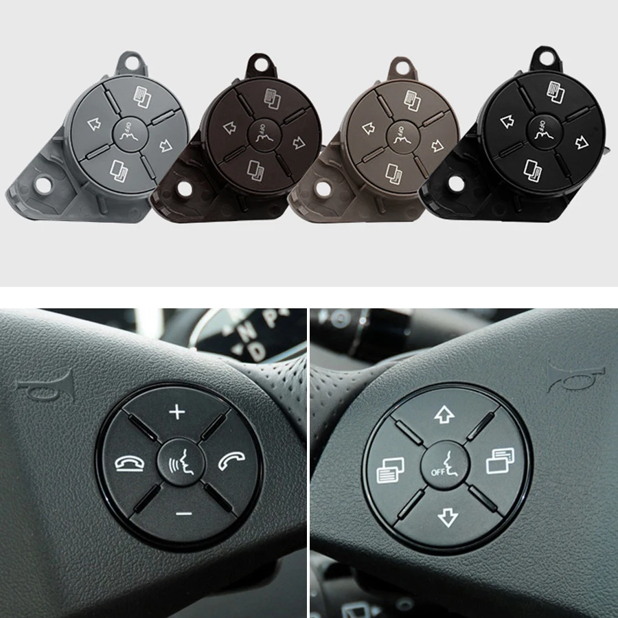 

Multi-Function Steering Wheel Switch Button Audio Control Buttons for Mercedes Benz W164 ML W251 2007-2011 Grey Beige Brown