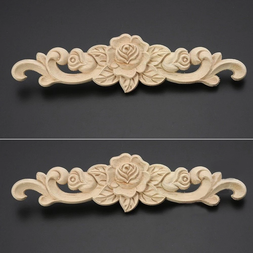 

Corner Furniture Decorative Onlay Applique Unpainted DIY Rubber Wood Wood color Wood Carved New 2018
