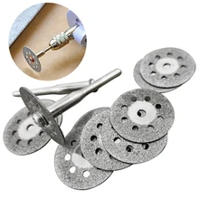 Disque de lame de scie à bois, outil de coupe rotatif, 8 trous, matériau émeri enduit, meulage de lame de scie, coupe rotative, 10 pièces + 2 tiges