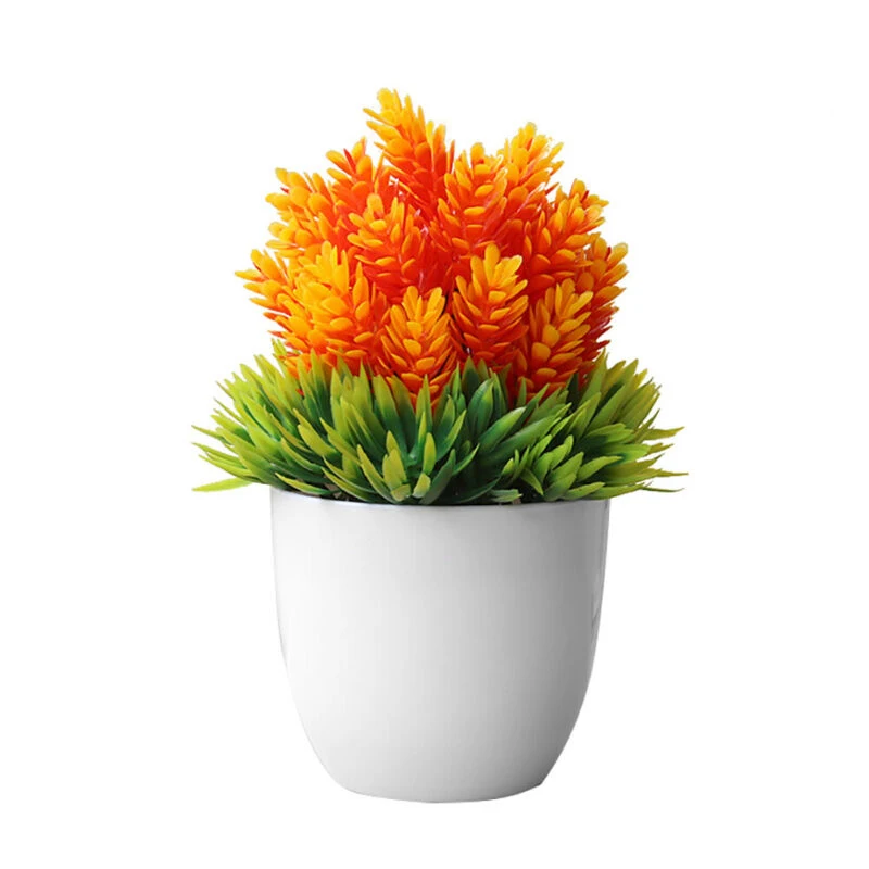1 шт. нетоксичный искусственный искуственный бонсай цветы горшок для дерева поддельные горшки растения домашний декор для стола товары для домашнего сада - Цвет: Orange