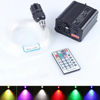 

DMX512 support 16W RGBW LED Fiber Optic Engine Driver 28key RF Remote Light source+2M 200pcs 0.75mm Cable Starry Sky Ceiling Kit