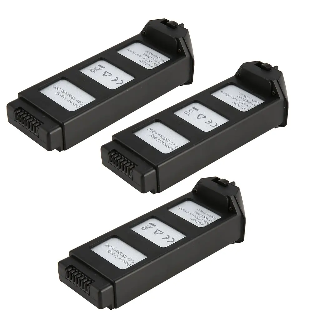 

3pcs 7.4V 1800mAh Li-po Battery with 4 in 1 Charger for MJX Bugs 5W B5W RC Drone Quadcopter Aircraft UAV Part Accessories