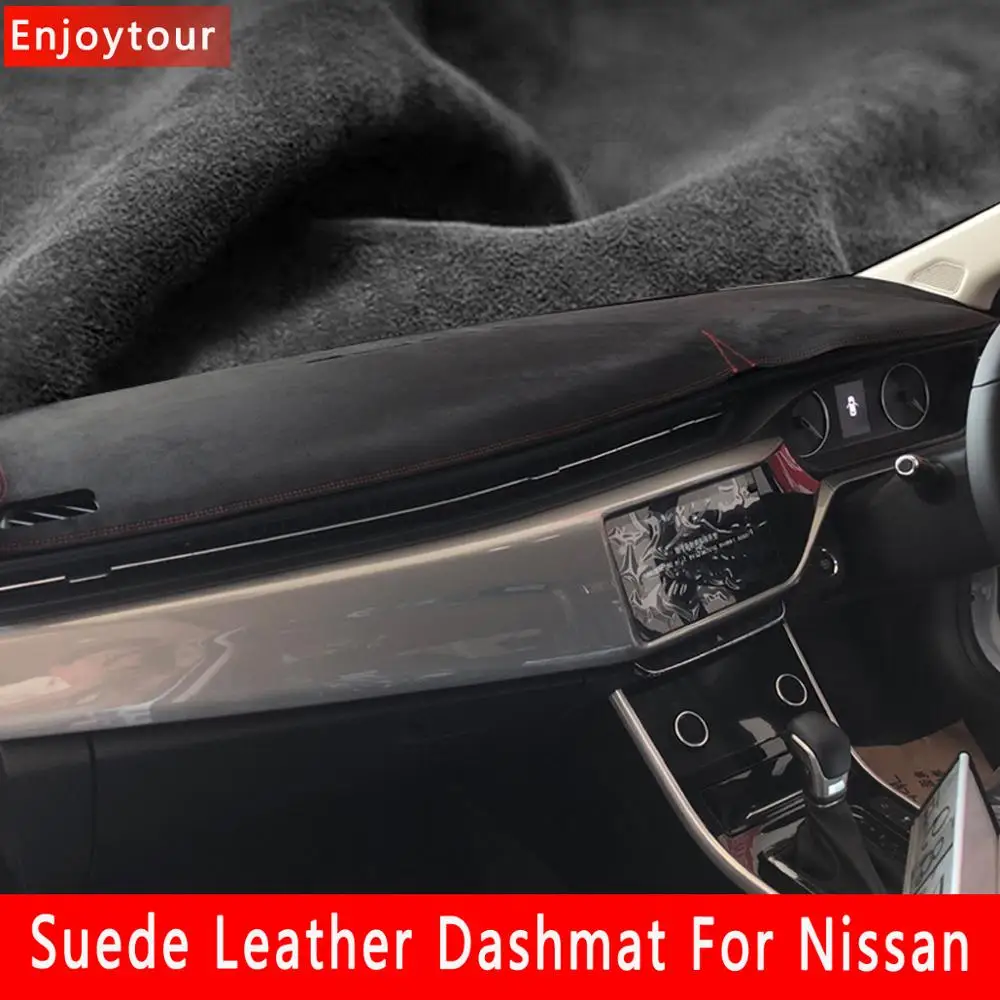 Suede Leather Dashmat Dashboard Cover Dash Mat carpet For Nissan Versa Pulsar C12 Tiida Sentra Altima Teana Almera Livina Sylphy |