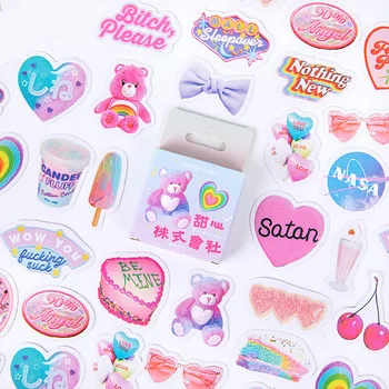 

46PCS/SET Sweet Heart Cartoon Bear Stationery Stickers Planner Scrapbooking Diary Stickers DIY Decoration Paper Heart Stickers