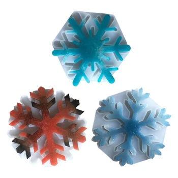 

Christmas Snowflake Coaster Casting Silicone Mould DIY Crystal Epoxy Resin Mold A2UA