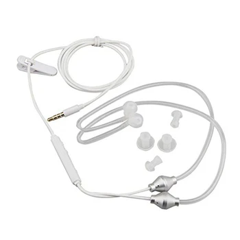 

3.5mm Air Tube Wired Earphone Binaural Headsets Noise Isolating Earbuds Micr for Mobilephone