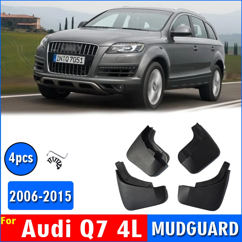 

FOR Audi Q7 4L Mudguard Fender Mud Flap Guards Splash Mudflaps Car Accessories Auto Styline Front Rear 4pcs 2006-2015 Mudguards