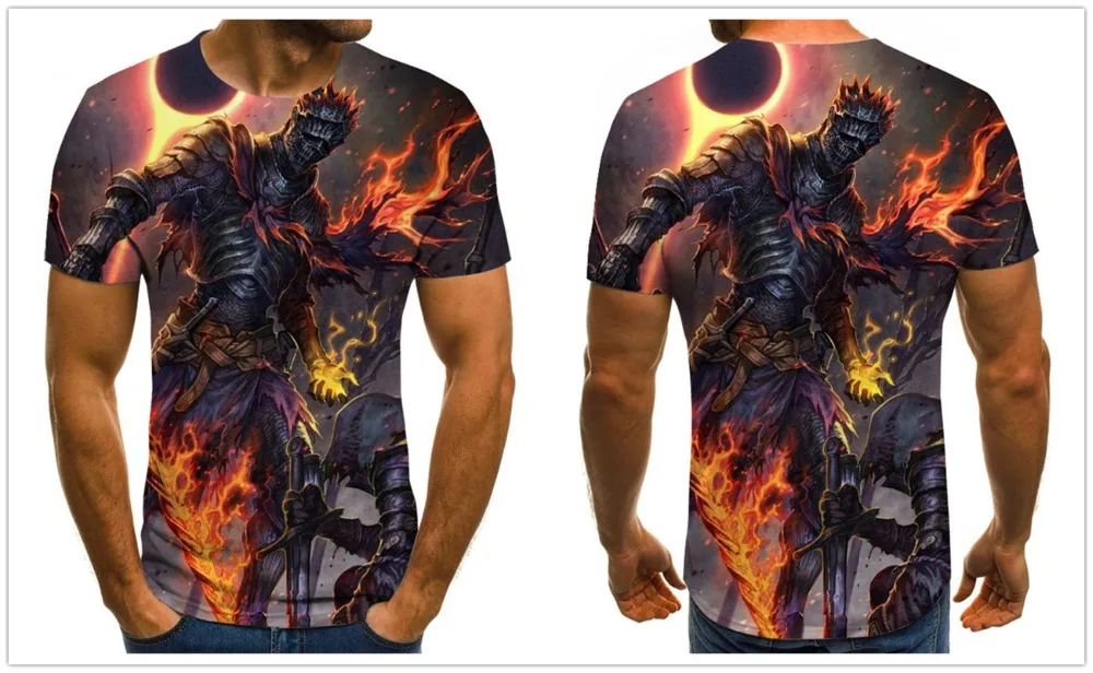 Waliicorners 3D graphics T-shirt summer Harajuku tops fashion casual short-sleeved round neck shirt boys clothing 6 1