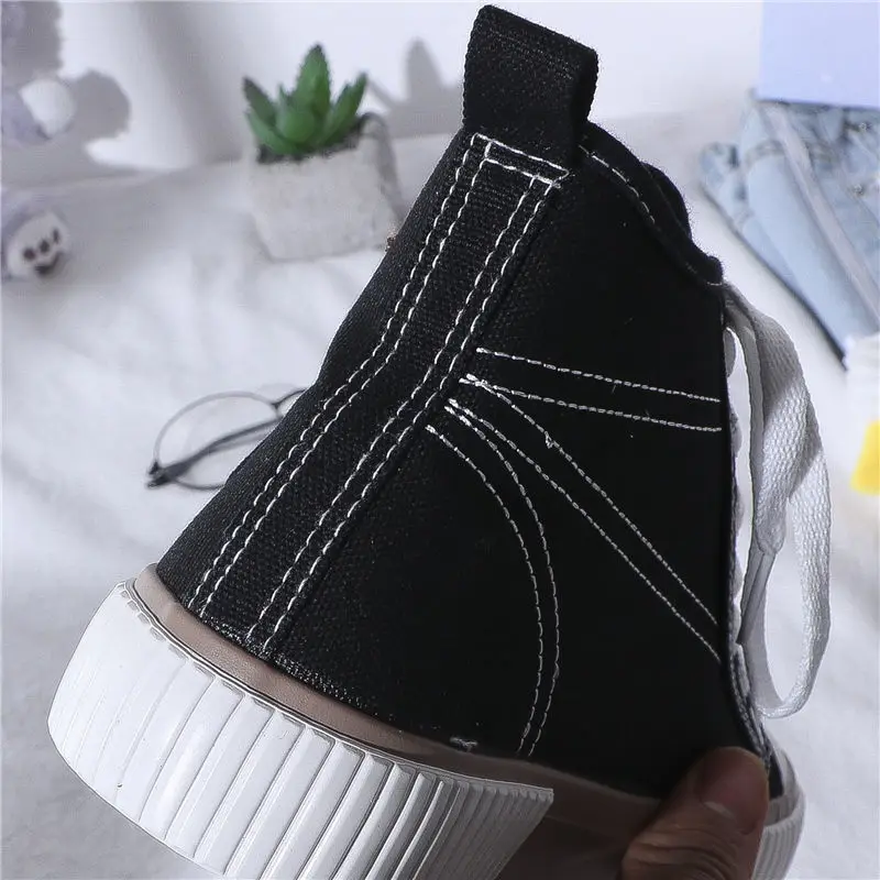 Women's Sneakers Kawaii Shoes Sports Vulcanized High Top Flats Casual Fashion Bear Spring Cute Harajuku Canvas Dropshipping