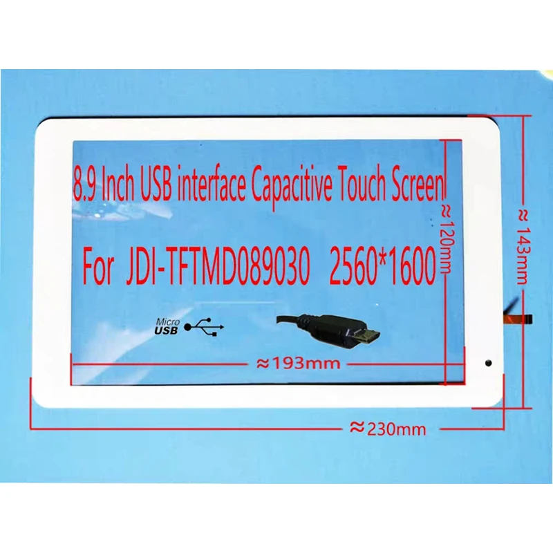 

capacitive touch panel screen white color for TFTMD089030 8.9 inch 2560*1600 2k 1440p IPS lcd display for DIY DLP 3d printer