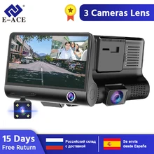 E-ACE Dashcam B28 DVR 4,0 дюймов Автомобильная камера 1080P Авто рекордер FHD видеорегистратор ночного видения автомобильные видеорегистраторы 3 объектива камеры видео регистратор