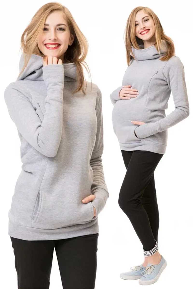 Maternity Nursing Sweatshirt Women Maternity Long Sleeve Hooded Breastfeeding Hoodies Pregnant Women Long Sleeve Hooded Sweater цена и фото