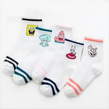 Fashion Cartoon Character Cute Short Socks Women Harajuku Cute Patterend Ankle Socks Hipster Skatebord Ankle Funny Socks Female