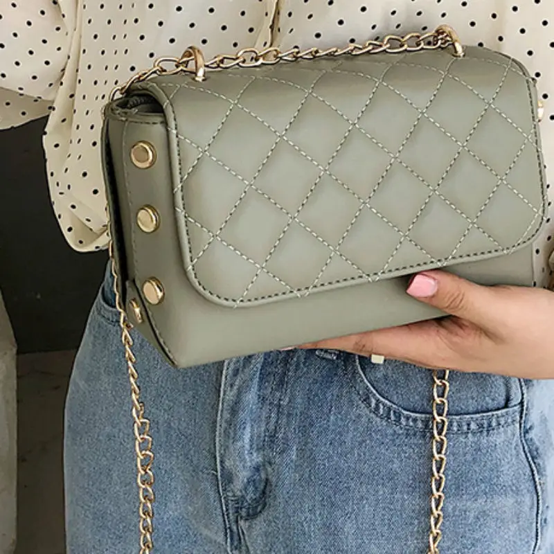 

CHIC Chain in Bag Women's 2019 New Style Fashion Korean-style Shoulder Rhombus Graceful Shoulder Bag Versatile Ultra-Fire Pack