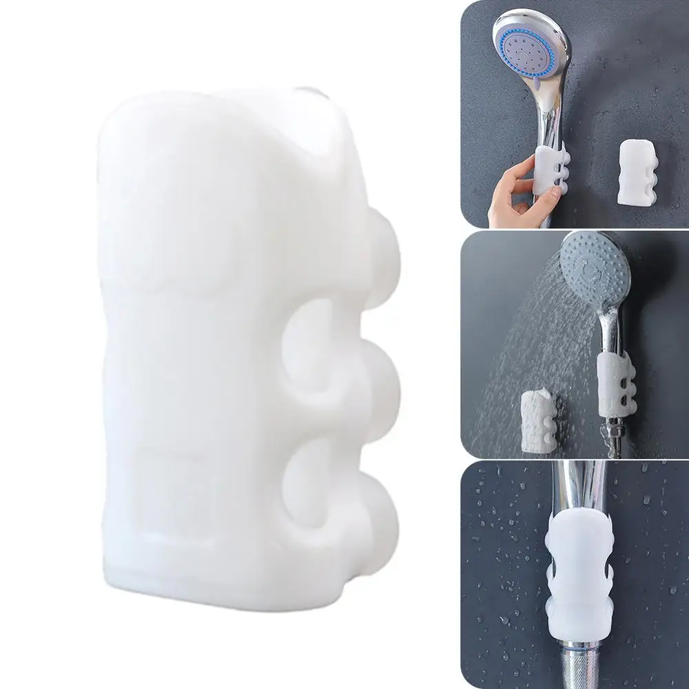 

Shower Head Holder Wall Suction Bracket Home Bathroom Silicone Shower Sucker Removable Accessories Punch-free Solid suction cup