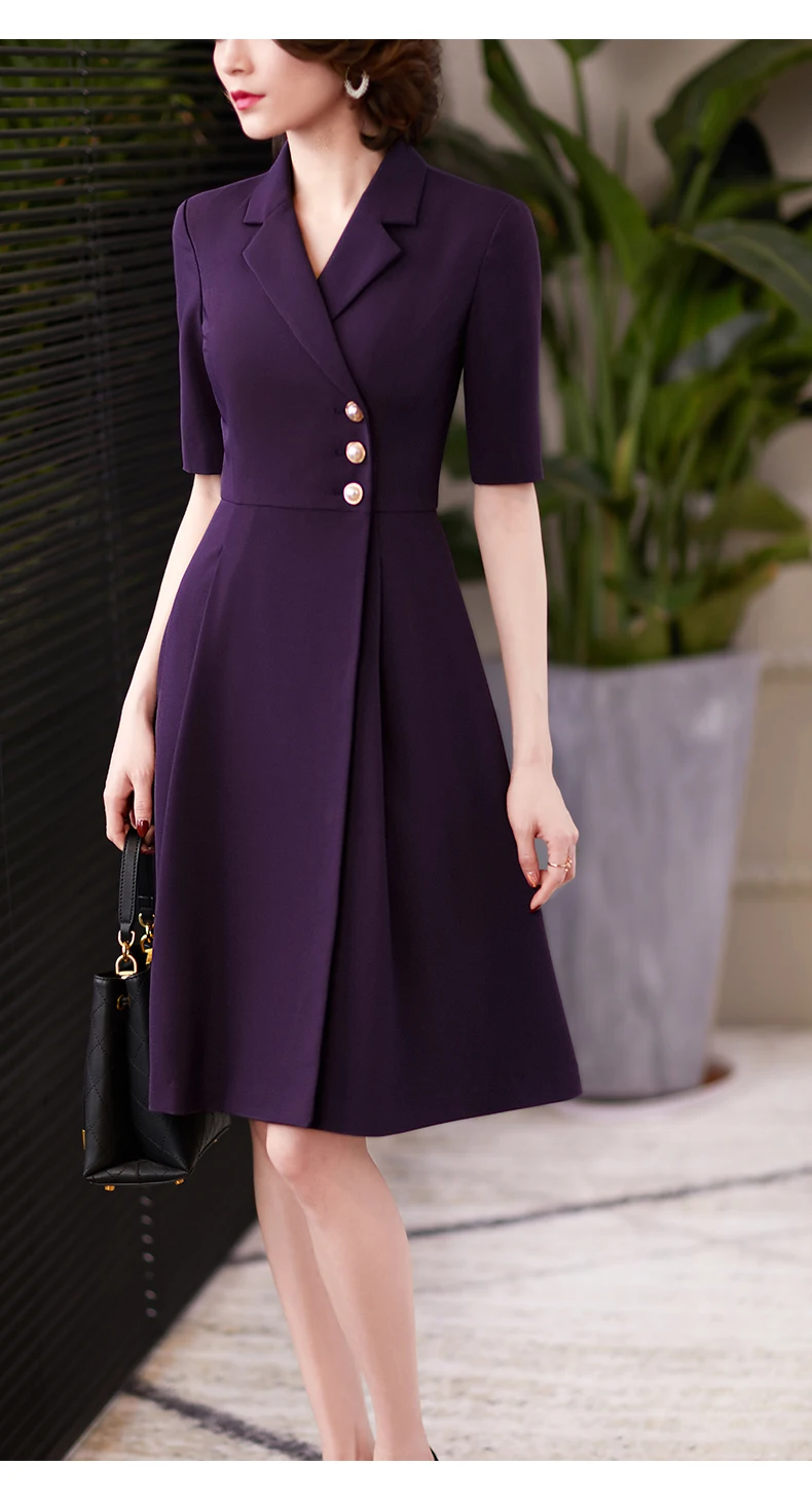 Blazer Dress Women Slim Midi Knee Length Office Dresses For Ladies Spring  Fall Formal Classy Elegant A line Work Dress 