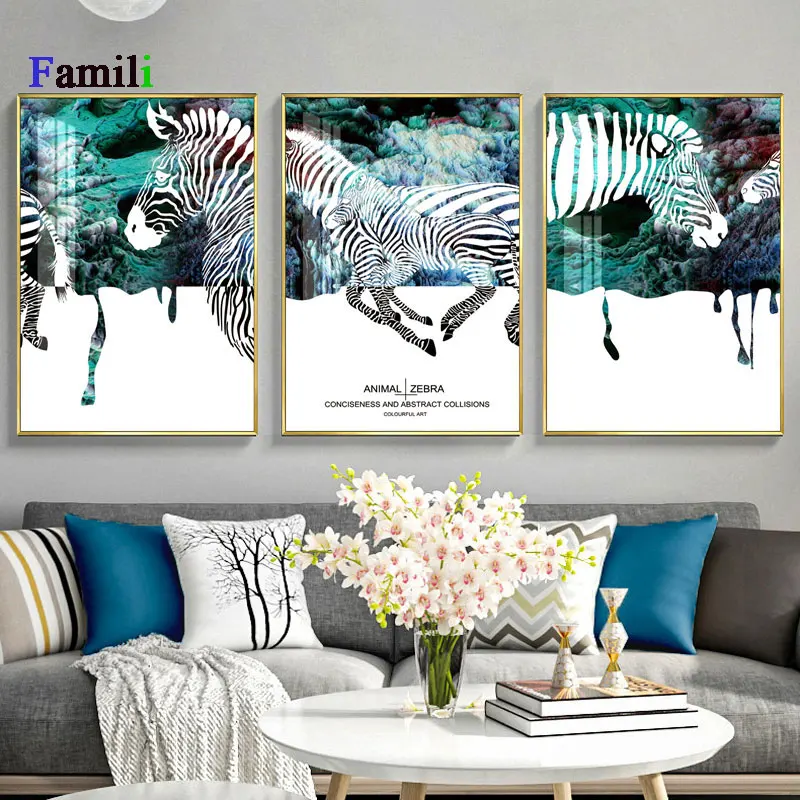 

Landscape Canvas Poster Nordic Decoration Abstract Zebra Wall Art Print Painting Decorative Picture Scandinavian Home Decor