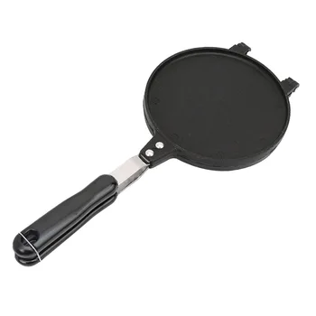 

Non-Stick Double Side Waffle Maker DIY Mold Eggs Roll Round Waffle Pot Breakfast Machine Portable Easy to Clean