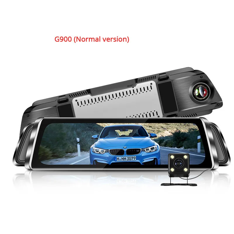 Dash камера 10 дюймов Full HD 1080P сенсорный экран зеркало заднего вида поддержка 4G видео рекордер gps навигация Android WiFi видеорегистратор - Название цвета: G900-Noramal