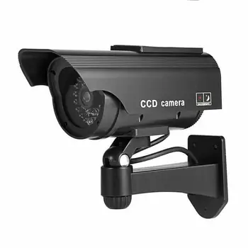 

Dummy camera security CCTV outdoor waterproof Emulational Decoy Fake Led Camera video Simulation IR wifi surveillance Red Q8N7