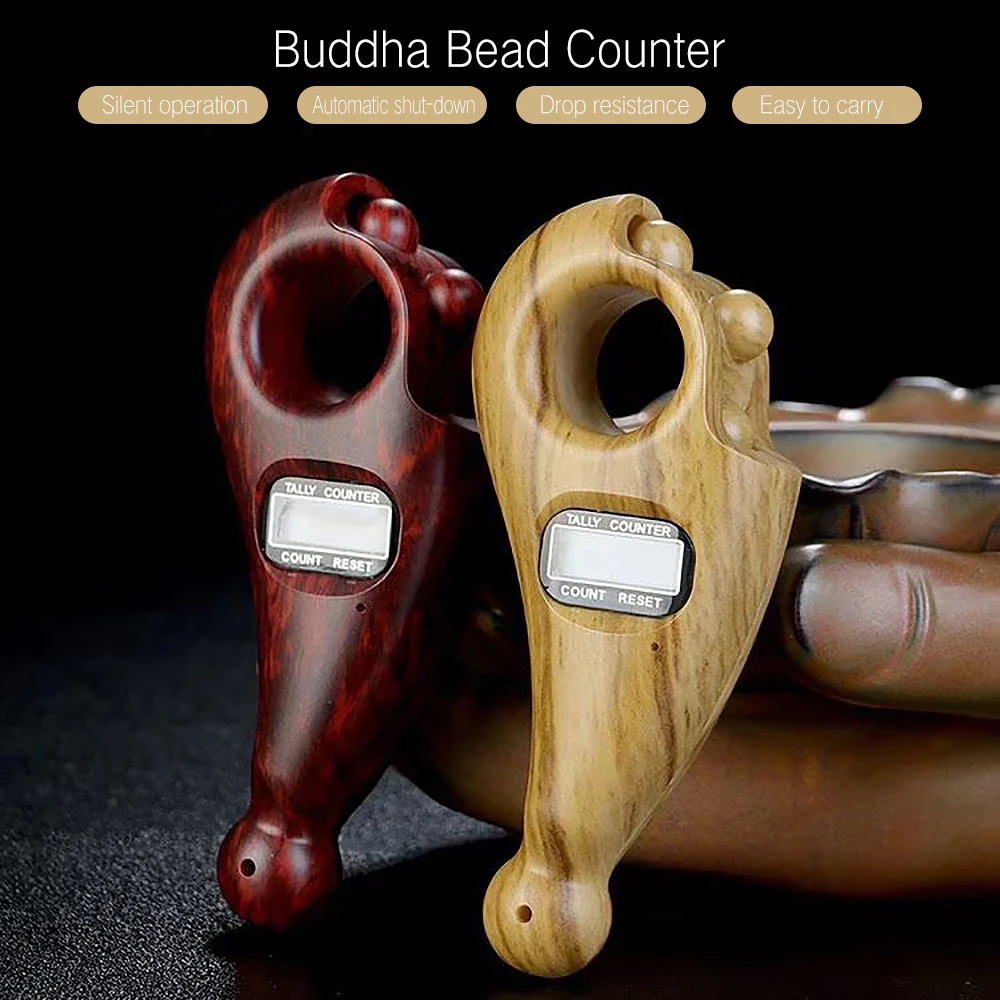 

Buddha Beads Counter Fall-resistant Sturdy Accurate Lightweight Portable Rotating Prayer Beads Durable Low Noise Digital Display
