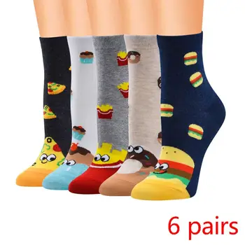 

Colorful Cute Snack shape Design Patterned Women's Casual Cotton Socks Y1AC
