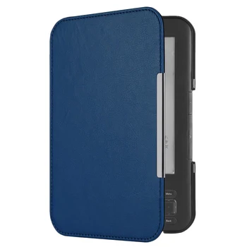 

PU Leather Flip Folio Magnetic E-Book Cover for Amazon Kindle 3 3Rd Reader Keyboard Screen EReader Protective Case Blue