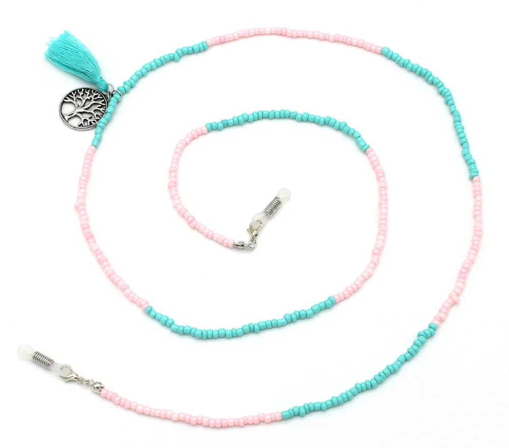 Fashion Reading Glasses Chain for Women Metal Sunglasses Cords Beaded Eyeglass Lanyard Hold Straps Eyewear Retainer - Цвет: 17