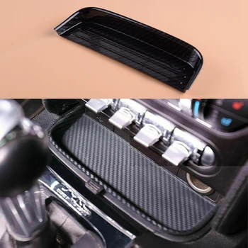 

CITALL Carbon Fiber Texture ABS Interior Center Change Coin Tray Box Holder Storage Fit for Ford Mustang 2015 2016 2017 2018