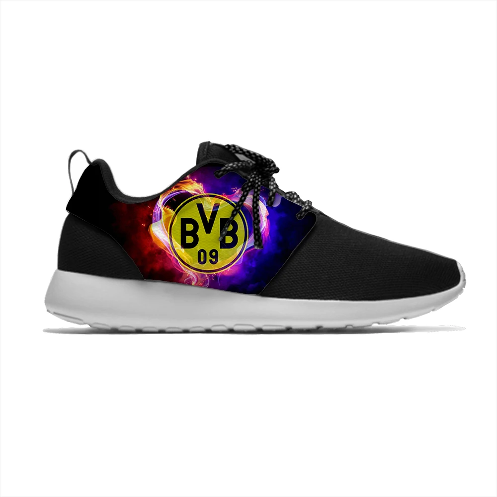 Dortmund Lightweight Sport Breathable Casual Sneakers Men/Women Borussia Soccer Football Fans Running Meshy Athletic Shoes
