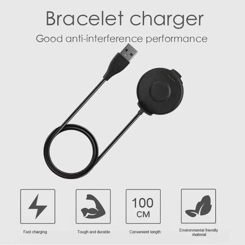 1 м USB кабель для передачи данных и зарядки для TicWatch Pro Bluetooth зарядное устройство для умных часов сменный USB зарядка подставка для кабеля док-станция