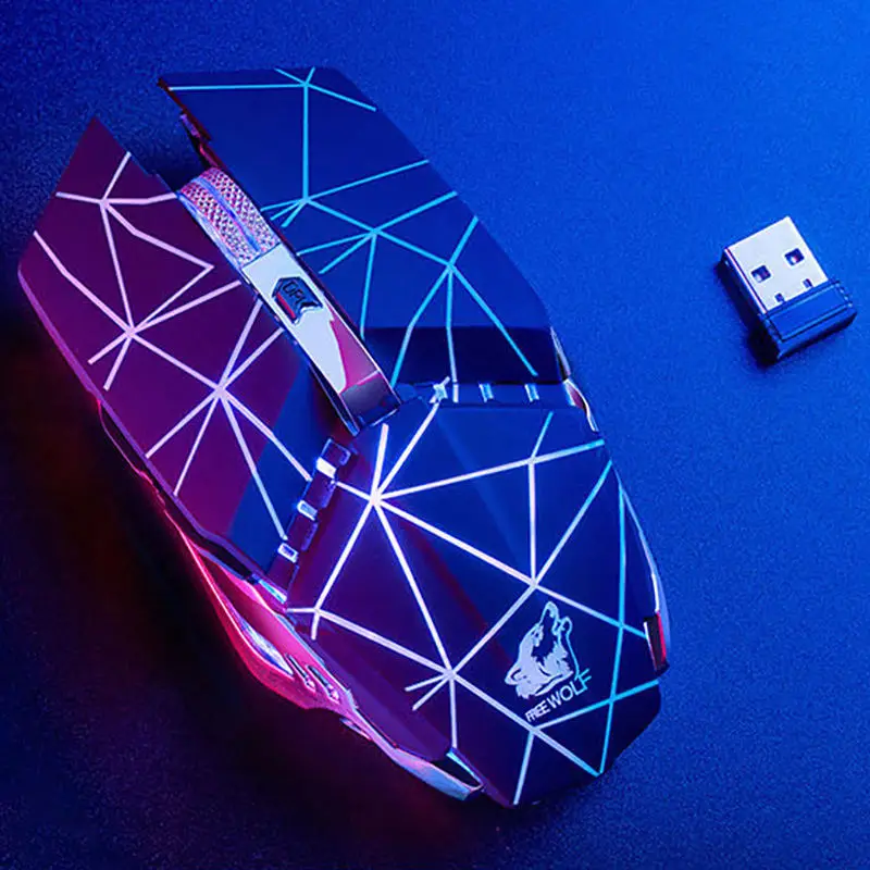 ZIYOU LANG X11 игровая беспроводная мышь 1600 точек/дюйм 6 Кнопка светящаяся классная мышь для компьютера и ноутбука