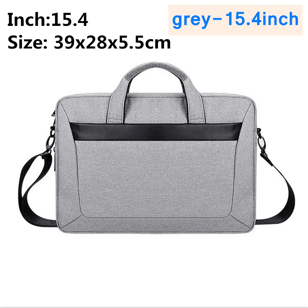 grey-15.4inch Водонепроницаемая Портативная сумка на плечо для ноутбука 13,3, 14,1, 15,4, 15,6 дюймов, для Apple Macbook Air Pro 15,6, просо, сумка, защитный чехол - Цвет: grey-15.4inch