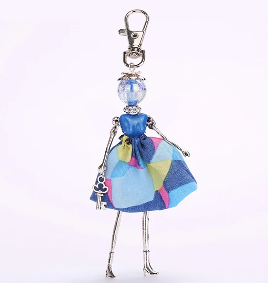 YLWHJJ абсолютно женский кукольный брелок для ключей, милая подвеска, брелок для автомобиля, модные ювелирные изделия для девочек, несколько цветов на выбор - Цвет: Photo Color