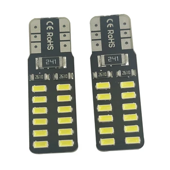 

10pcs Car T10 LED 194 168 W5W 3014 SMD 24 LED Auto Clearance Light Parking lamps Side Light Bulb DC12V
