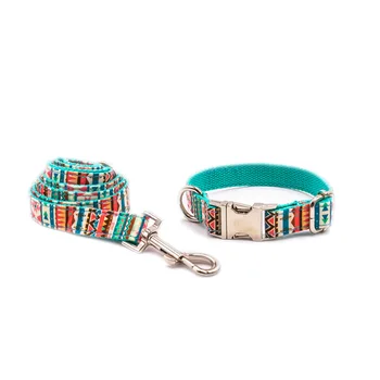 

2020 National Style Dog Collar Fashion Collar Leash Suit Collars For Pet Dogs Cat and Dog Collars Pet Accessories Necklace