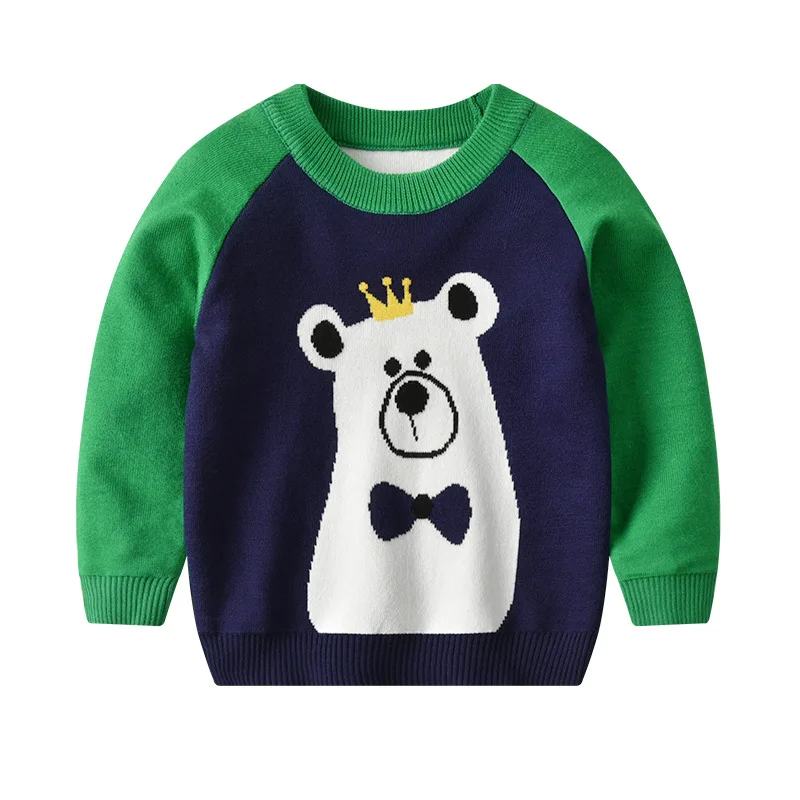 VIDMID/свитер для мальчиков хлопковая детская трикотажная одежда с рисунками детская одежда с длинными рукавами свитера для маленьких мальчиков от 2 до 6 лет, 4112 02