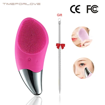 

Electric Face Cleaner Sonic Silicone Facial Cleansing Brush Ultrasonic Cleaner Face Massager Skin Care Pore Deep Cleaning