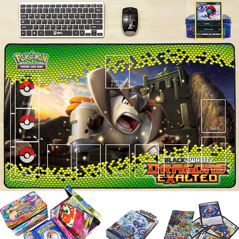 Takara Tomy Pokemon Playmat Pad Коврик для мыши подарки Семейные развлекательные Вечерние игры