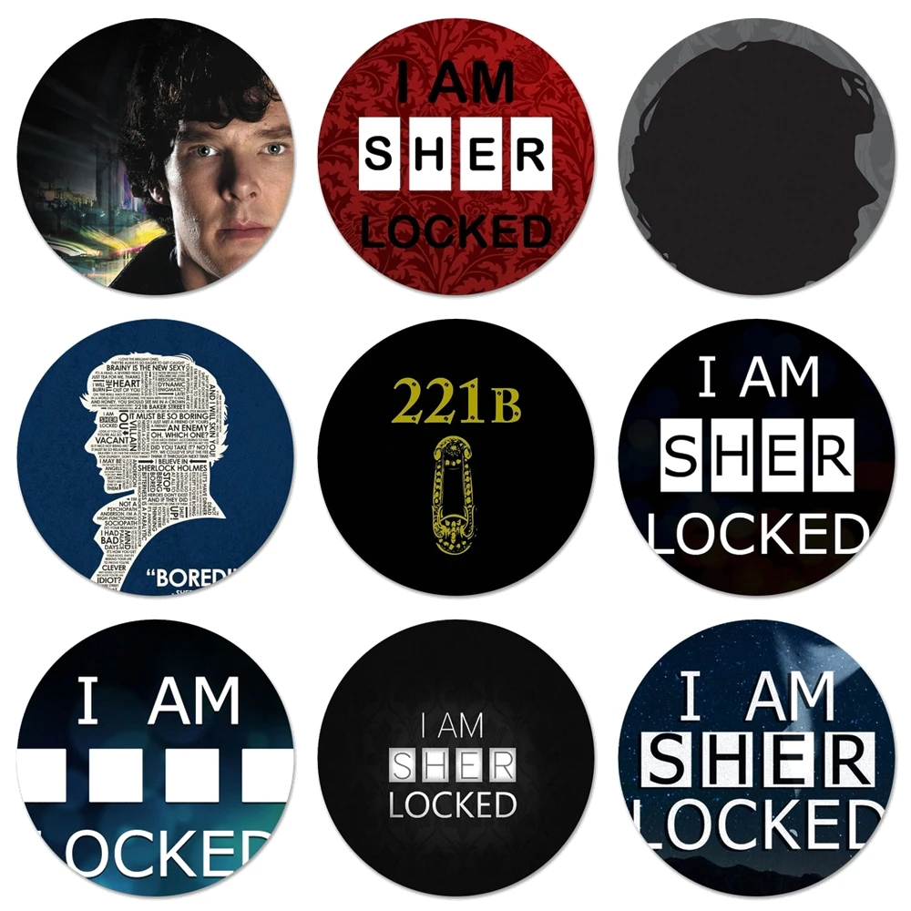 58mm 221b I Am Sherlock Fashion Icons Pins Badge Decoration Brooches Metal Badges For Backpack Decoration Badges Aliexpress