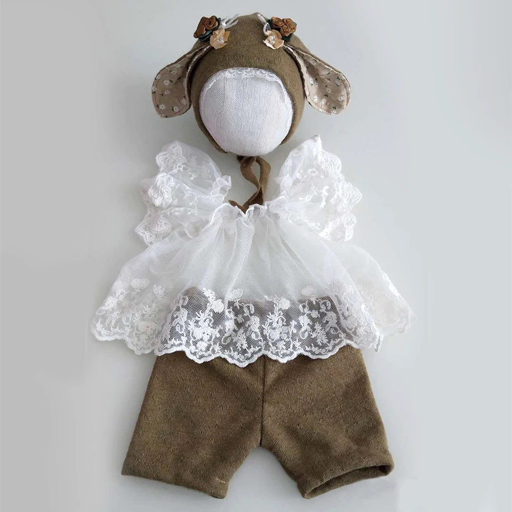 Don&Judy реквизит для новорожденных; одежда для малышей; шапка с ушками; комплект одежды; аксессуары для фотосессии
