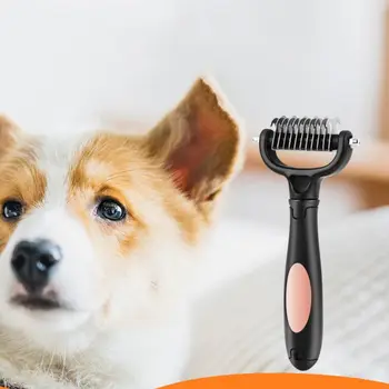 

Pet Skin Massage Brush Knot Remove Rake Dogs Cats Grooming Hair Removal Double-side Comb Pets Supplies