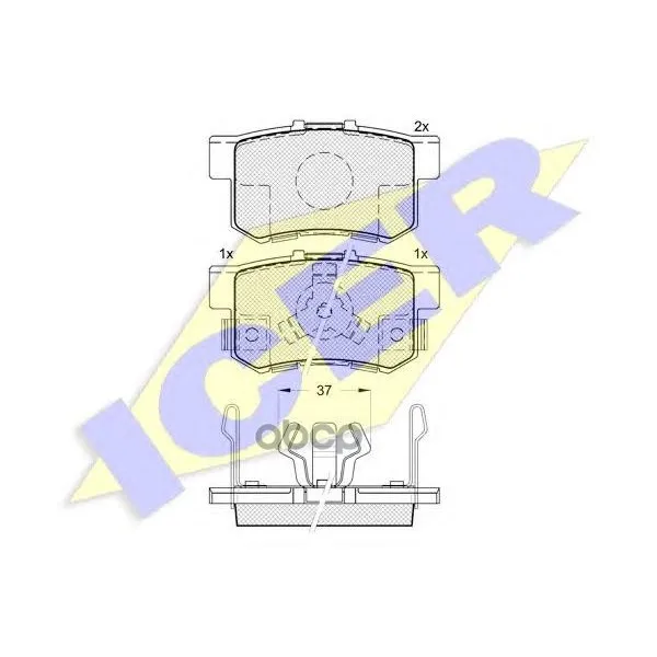 181718_колодки Дисковые Задние! Honda Cr-V Ii 2.2i/Ctdi 05 Icer 181718 Icer арт. 181718