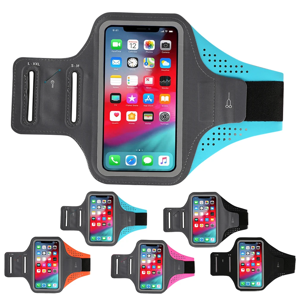 

Universal Outdoor Sports Phone Holder Armband Case for Gym Running Phone Bag Arm Band Case for iPhone max 6.5 inch