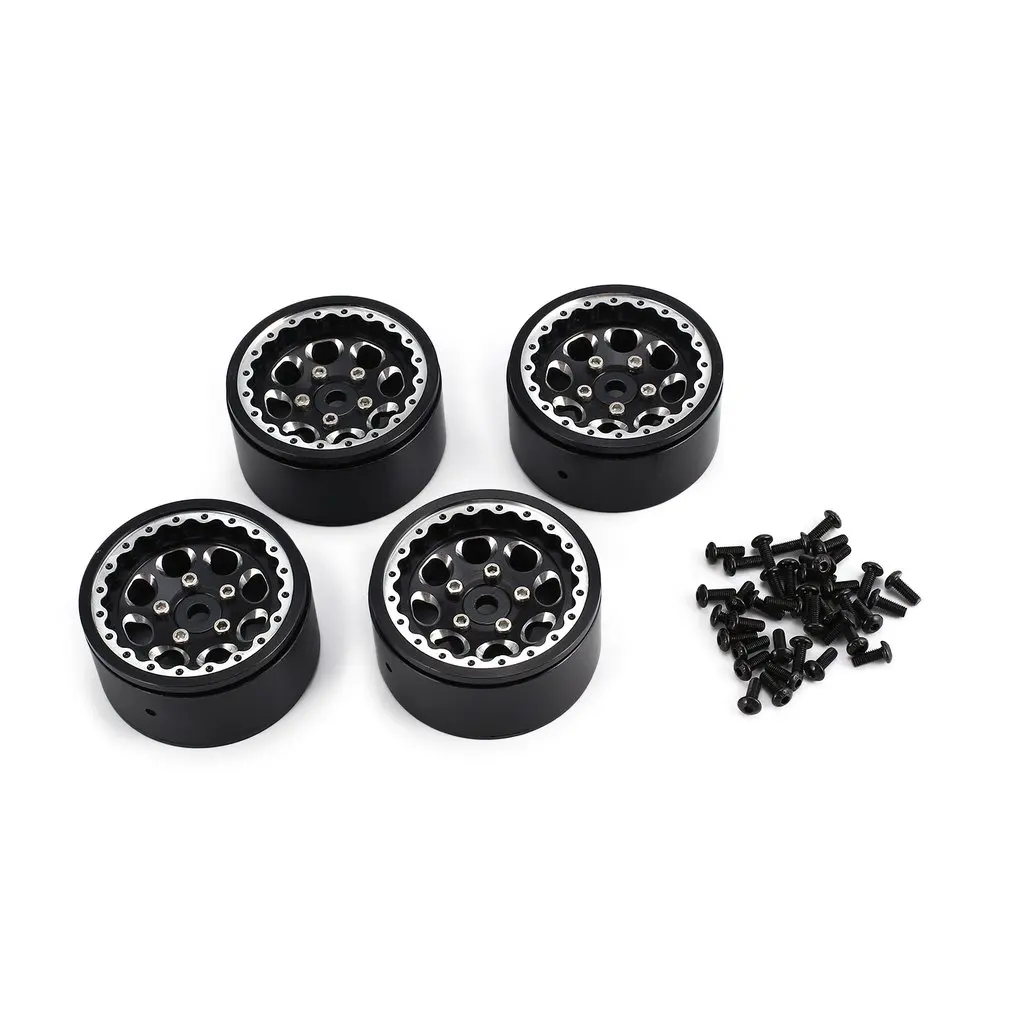 

4pcs AUSTAR AX-620BK RC Tires 1.9in Metal Wheel Hub Rim Set for Axial SCX10 RC4WD D90 RC 1/10 RC RC Rock Crawler Car Truck Part