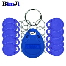 100 pces rfid só leitura tag 125khz proximidade cor azul rfid cartão keyfobs chave fob controle de acesso cartão inteligente frete grátis