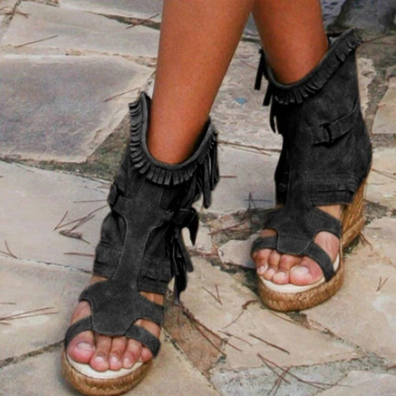 Women Ankle Boots Vintage PU Leather High Heels Booties Cut Out Sandals Women high heels,platform high heels sandals,ankle buckle sandals
