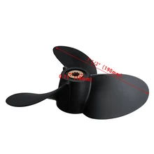 Для Yamaha Mariner 4HP-6HP 7 1/2x8-BA подвесной пропеллер 6E0-45941-01-EL Морской Пропеллер пластик+ металл 9 сплайн зуб 3 лезвия