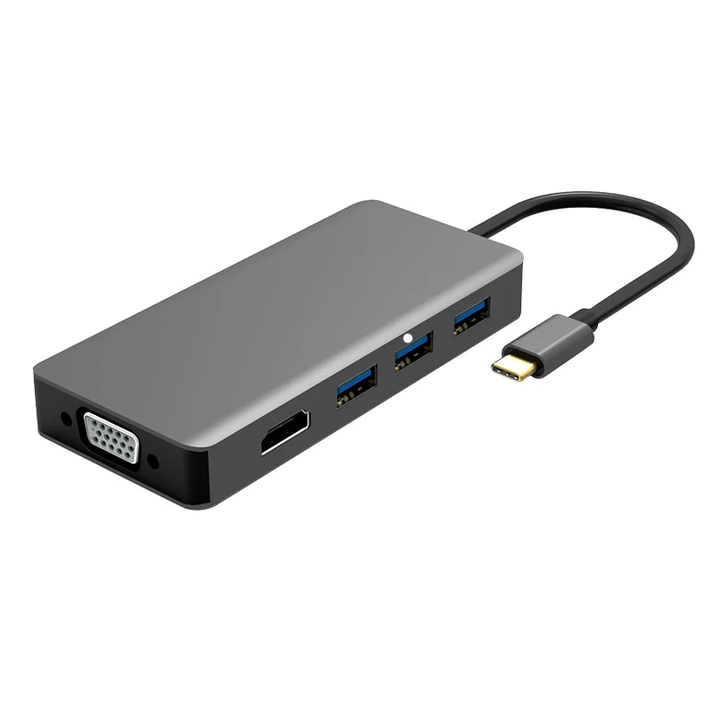 Многофункциональный тип-c к HDMI VGA концентратор аудио адаптер для ПК компьютер ноутбук новое поступление